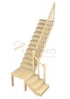 Деревянная межэтажная лестница ЛЕС-08 - превью фото 1
